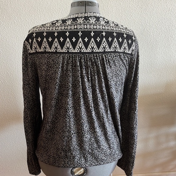 LUCKY BRAND top large great details black white - Picture 3 of 5